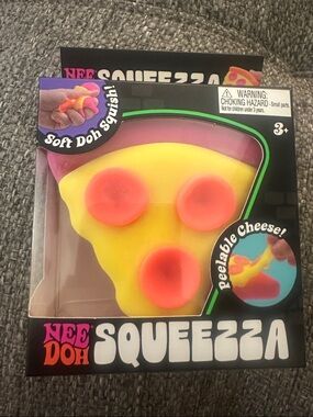 NeeDoh Squeezza Pink Crust Yellow Cheese & Orange Pepperoni NIB & Authentic.